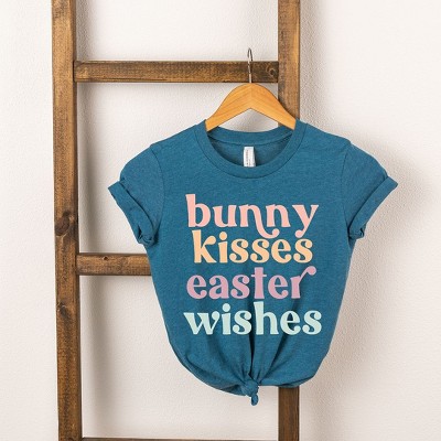 The Juniper Shop Bunny Kisses Easter Wishes Youth Short Sleeve Tee