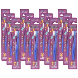 Fuchs Soft Medoral Junior Nylon Bristle Toothbrush Blue - 12 ct - 1 of 4