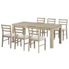 Nicbex Dining Table Set for 6 Wooden Extendable Table with 12" Leaf 2 Drawers 6 Chairs for Kitchen - 3 of 4
