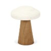 HomeRoots 7" Brown And White Wood Hand Painted Mushroom Tabletop Sculpture - 4 of 4