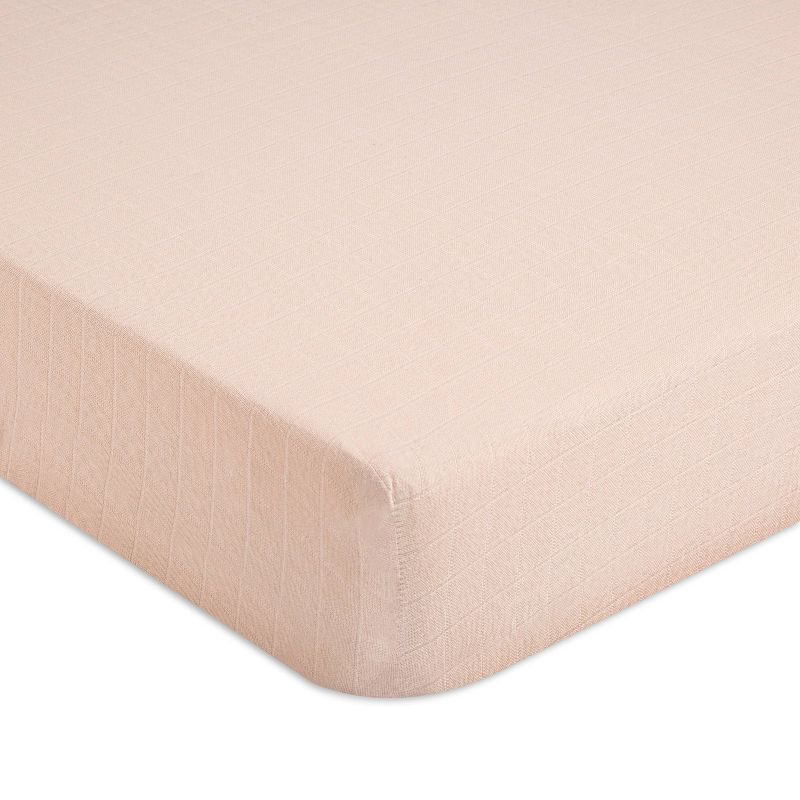 Crane Baby Cotton Muslin Fitted Crib Sheet, 1 of 8