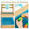 Costzon Wooden Kids Mud Kitchen, Outdoor Play Kitchen with Removable Sink, Water Box, Faucet, Stove & Shelves, Backyard Set for Ages 3+ (Blue) - 4 of 4
