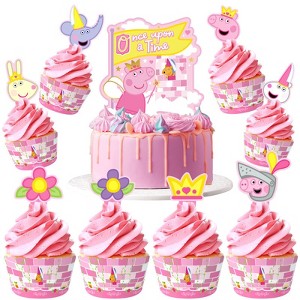 Treasures Gifted Princess Peppa Pig Cake Topper & Princess Peppa Pig Cupcake Toppers Kit - 1 of 1