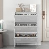 Vynxaria White Shoe Storage Cabinet with 3 Flip Drawers for Entryway - 4 of 4