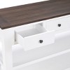 GlasFlength Console Tables Retro Design Console with Two Open Shelves Table Entryway Table Display Shelf for Room, White, 44.02"*14.96"*30" - 4 of 4