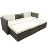 52.19"Patio Furniture Sets, 5-Piece Patio Wicker Sofa with Adustable Backrest, Cushions Gray - 4 of 4