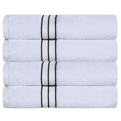 Great Bay Home Cotton Hotel & Spa Quality Quick-Dry Towel Set (Bath Towel  (4-Pack), Spa Blue) 