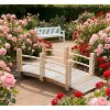 Dexmalle Outsunny Wooden Garden Bridge Arc with Rails,for Backyard,Natural - 2 of 4