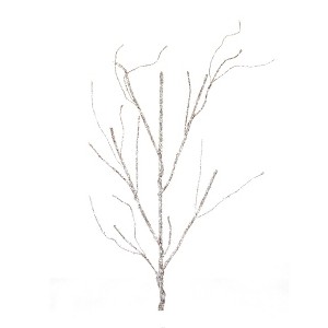 Winter Twig Branch Set of 2 – Light Green Glittered – 48.75 in Height Holiday Arrangement By Melrose - 1 of 3