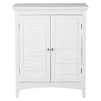 Elegant Home Fashion Slone 2 Door Shuttered White Floor Cabinet