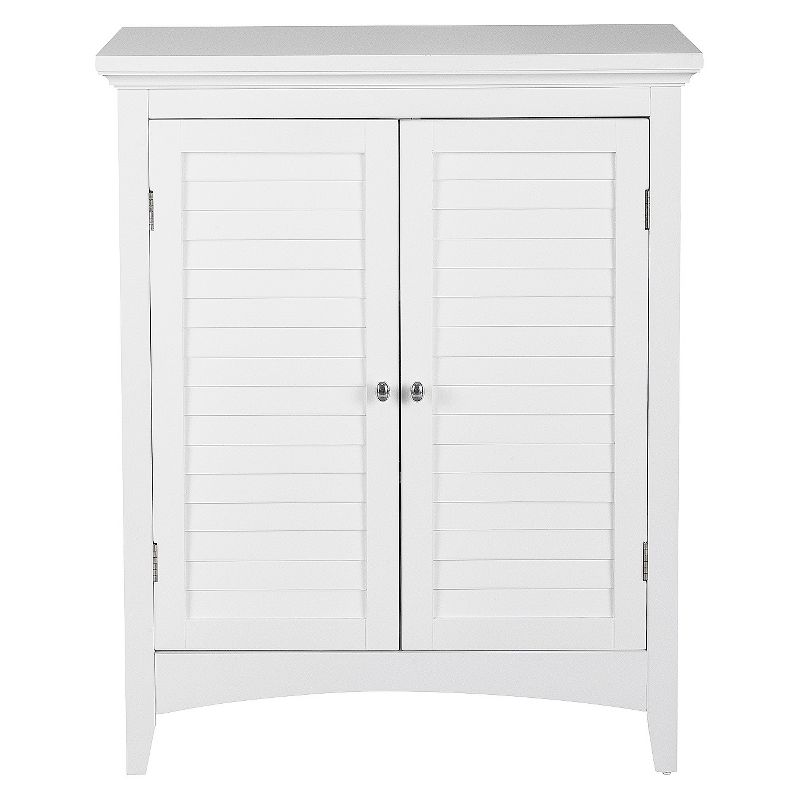 Elegant Home Fashion Slone 2 Door Shuttered White Floor Cabinet, 1 of 15