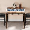Dining Table Set for 2, Dining Table with 2 Upholstered Chairs, Wood 3-piece Kitchen Dining Room Table Set with Corner Protector for Small Space - 3 of 4