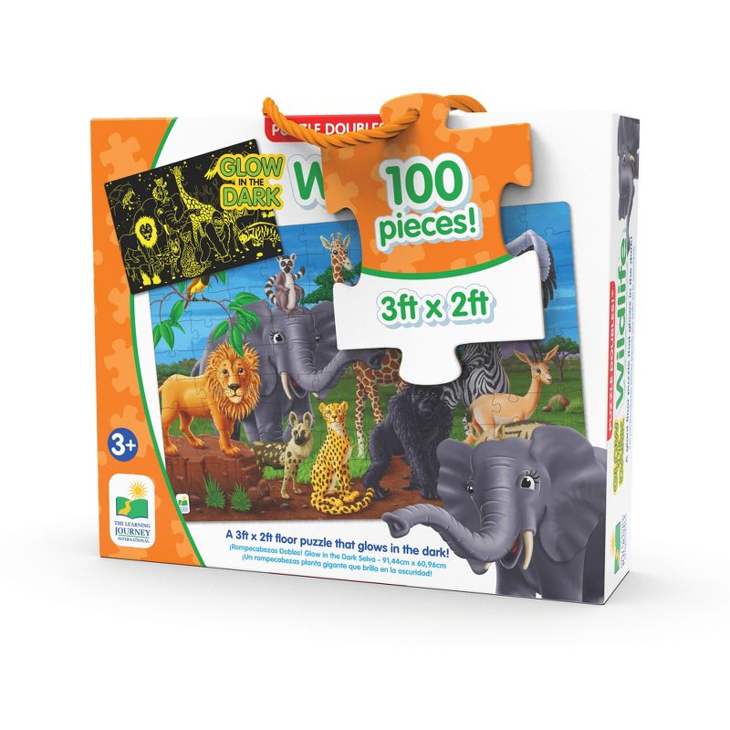 The Learning Journey Puzzle Doubles! Glow in the Dark! Wildlife (100 pieces), 6 of 7