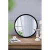 20" x 20" Circle Wall Mirror with Wooden Frame and Black Finish, Wall Mirror for Living Room, Dining Room, Foyer, Bathroom, Office - 2 of 4
