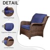 3-Seat Outdoor Couch Set with 2 Single Chairs and 2 Ottomans, Weather-Resistant Cushions, Steel Frame - 3 of 4