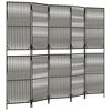 vidaXL Room Divider 5 Panels Gray Poly Rattan - 2 of 4