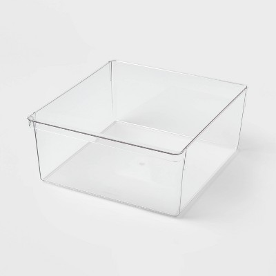 XL Wide Fridge and Pantry Organizer Bin - Brightroom™: Clear  Kitchen Storage, Hand Wash, Freezer-Safe
