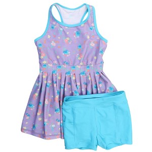 RuffleButts Girls UPF50+ Active Dress & Bike Short Set - 1 of 4