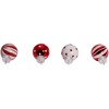 Kurt Adler Miniature Glass Ball Ornament Set, Red and White, 1" (12-Count) - 4 of 4