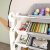 Ruvalino Decorative Storage Cabinets Kids Toy Storage Organizer with Bins for Playroom, Gray and Ivory, 33.07"*14.17"*33.86" - 3 of 4