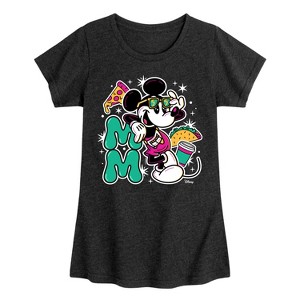 Girls' - Disney - Mickey Mouse Sunglasses Fitted Short Sleeve Graphic T-Shirt - 1 of 4