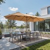 XIZZI 15FT Heavy-Duty Outdoor Market Umbrella W/Sandbags, Patio All-Weather Sandbag Umbrella (Standard/Upgraded/Flagship) - Dark Gray/Khaki/Dark Blue - 2 of 4
