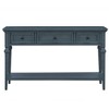 YOOCOZZ Solid Wood Easy Assembly Classic Retro Console Table with Open Style Bottom Shelf and Three Top Drawers - 2 of 4