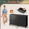 GALAXHERO Farmhouse 6 Drawer Wood Dresser, With Double Rustic Handles, TV Stand for 60" TV, Clothes Organizer for Bedroom & Living Room,Black - 4 of 4