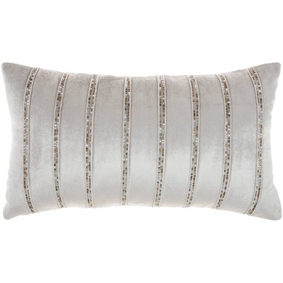 Sofia Beaded Striped Throw Pillow - Mina Victory