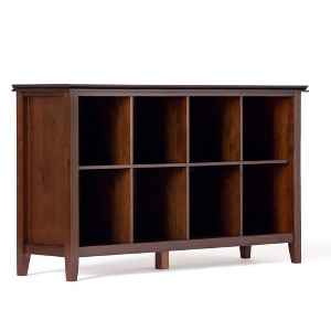 57" Barrie Coffee Table Russet Brown - WyndenHall: Modern Pine Storage, Rectangle Shape - 1 of 4