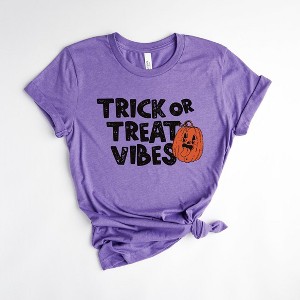 Simply Sage Market Women's Trick Or Treat Vibes Pumpkin Short Sleeve Graphic Tee - 1 of 4