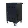 Vynxaria Black Mobile Charging Trolley - Versatile Utility Storage Cabinets for 30 Devices with Cable Management - 2 of 4