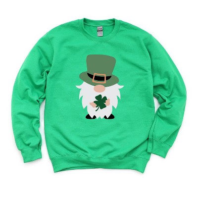 Simply Sage Market Women's Graphic Sweatshirt Clover Gnome St. Patrick's Day