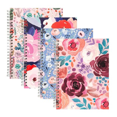 greenroom 80pg Ruled Notebook 5.875"x8" Floral (Designs May Vary): Spiral Soft Cover Journal, Multicolor, 6x8 Inches