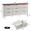 Modern 9-Drawer Dresser with Curved Profile, 60.6" Wide Fluted Wood Drawers & Gold Handles, Thickened Design for Bedroom or Living Room Storage - 2 of 4