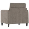 vidaXL Modern-Style Sofa Chair - Light Gray - Velvet Upholstery with Sturdy Metal and Plywood Frame - Thickly Padded for Optimum Comfort - 4 of 4