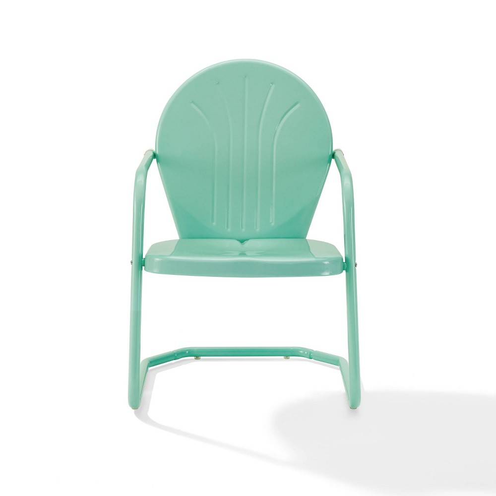 Photos - Garden Furniture Crosley Griffith Metal Chair Aqua  