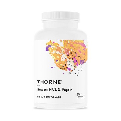 Thorne Research - Betaine HCL & Pepsin - Digestive Enzymes for Protein Breakdown and Absorption