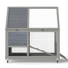 AZL1 Life Concept Pet Crates and Houses 2-Tier Indoor Outdoor Animal Cage on Wheels, Removable Tray, Slip-Proof Ramp, Gray, 35.43"*19.7"*21.56" - 4 of 4