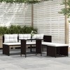 vidaXL Sofa Set Brown and cream white - 2 of 4