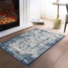 Modern Abstract Area Rug Low Pile Fade Stain Resistant Rug Soft Contemporary Accent Carpet for Living Room Bedroom Nursery,Blue/2'x3' - 3 of 4