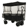 VYNXARIA 480Lbs Collapsible Wagon with Canopy,Wagon Stroller with 7" All-Terrain Wheels, Lightweight Foldable Wagon, Large Capacity£¬Black - 2 of 4
