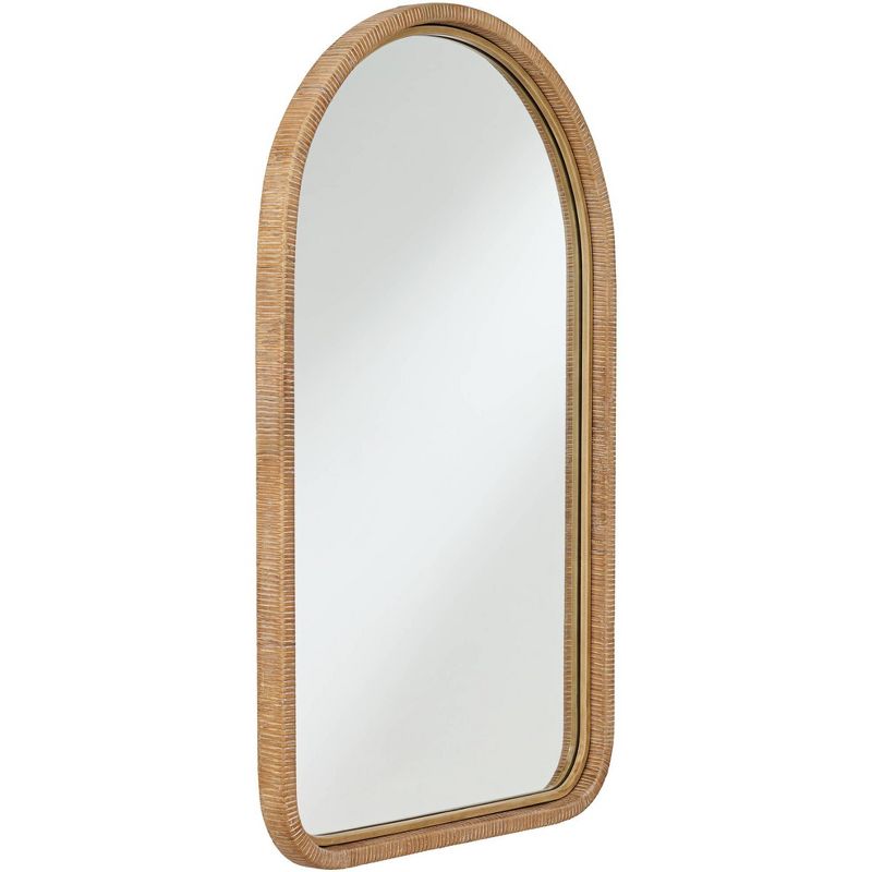 Uttermost St. Croix Natural Rattan 24 1/4" x 39" Arch Top Wall Mirror, 5 of 8