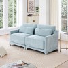 2-Seater Sofa Chenille Fabric Loveseat, Small Couch with 2 Lumbar Pillows, Wood Frame for Living Room or Bedroom – Cuddlewood - 2 of 4