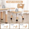 Kids Table and Chairs Set, Height Adjustable Desk with 4 Seats£¬Arts & Crafts Table - 2 of 4