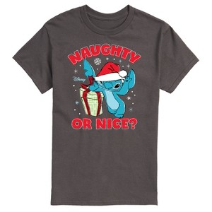 Men's - Lilo and Stitch - Naughty Or Nice Short Sleeve Graphic T-Shirt - 1 of 4