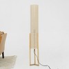 Contemporary Oak & Natural Floor Lamp – 110-120V Plug-In Standing Light for Living Room Centerpiece, Bedroom & Office - 2 of 4