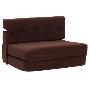 3-in-1 Convertible Folding Sleeper Chair Sofa Bed Lazy Couch with Pillow Fabric for Living Room - 1 of 4