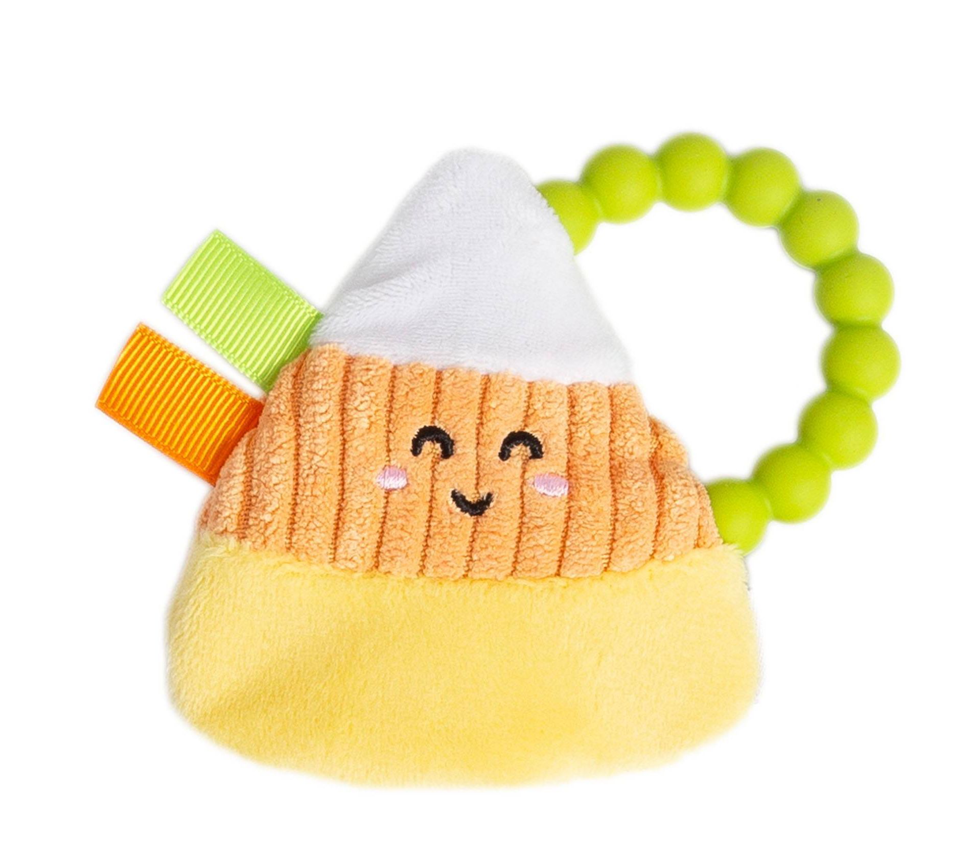 Pearhead Candy Corn Halloween Crinkle Teether Baby Toy - 0m+