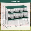 Coucheta Chicken Nesting Boxes - Available in Multiple Styles (Bracket Leg/Two-Tier/Wall Mount) & Compartments (6/8/10) for Easy Egg Collection. - 2 of 4